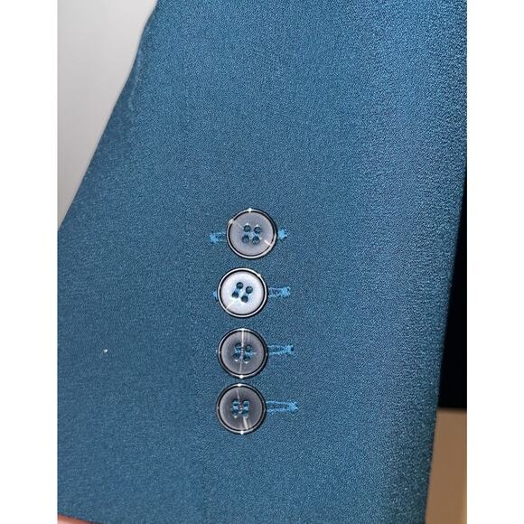 NWT Lime Light WESTERN DARK TEAL Women’s Blazer Medium Button Up - Picture 5 of 8